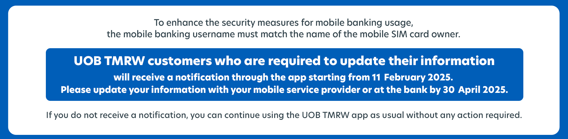 Mobile banking security enhancement measures in accordance with government policies by matching mobile banking username with SIM card owner name