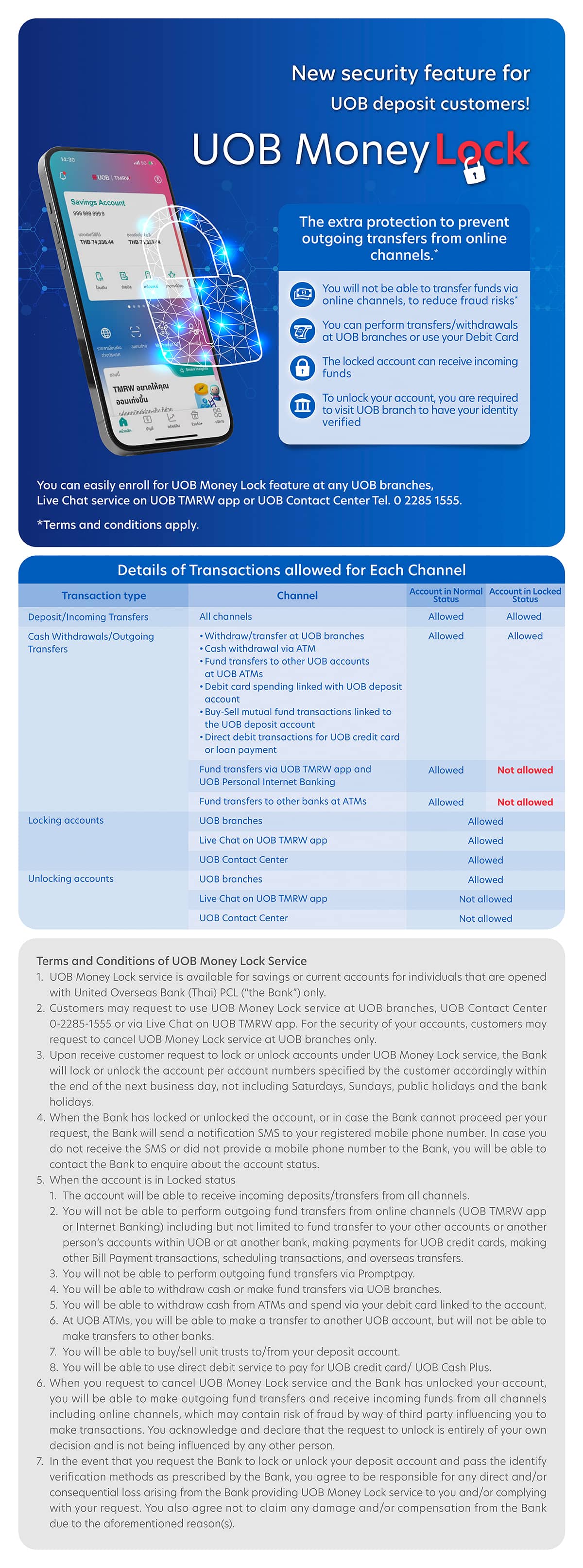 new security feature for UOB deposit customer