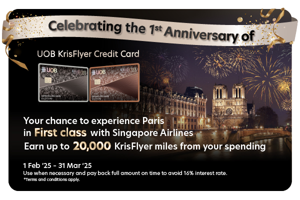 Celebrating the 1st Anniversary of UOB KrisFlyer Credit Card.