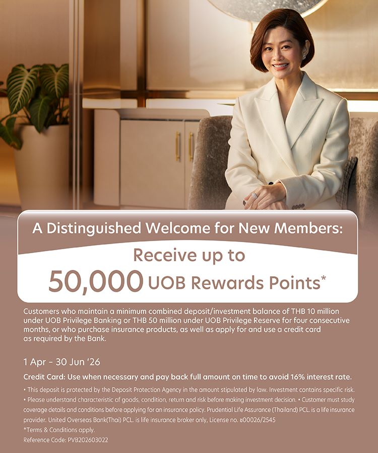 Exclusive for New Sign up Earn Cash Back up to THB 30,000*